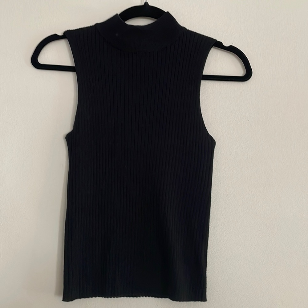 Francesca’s Mock Neck Black Tank